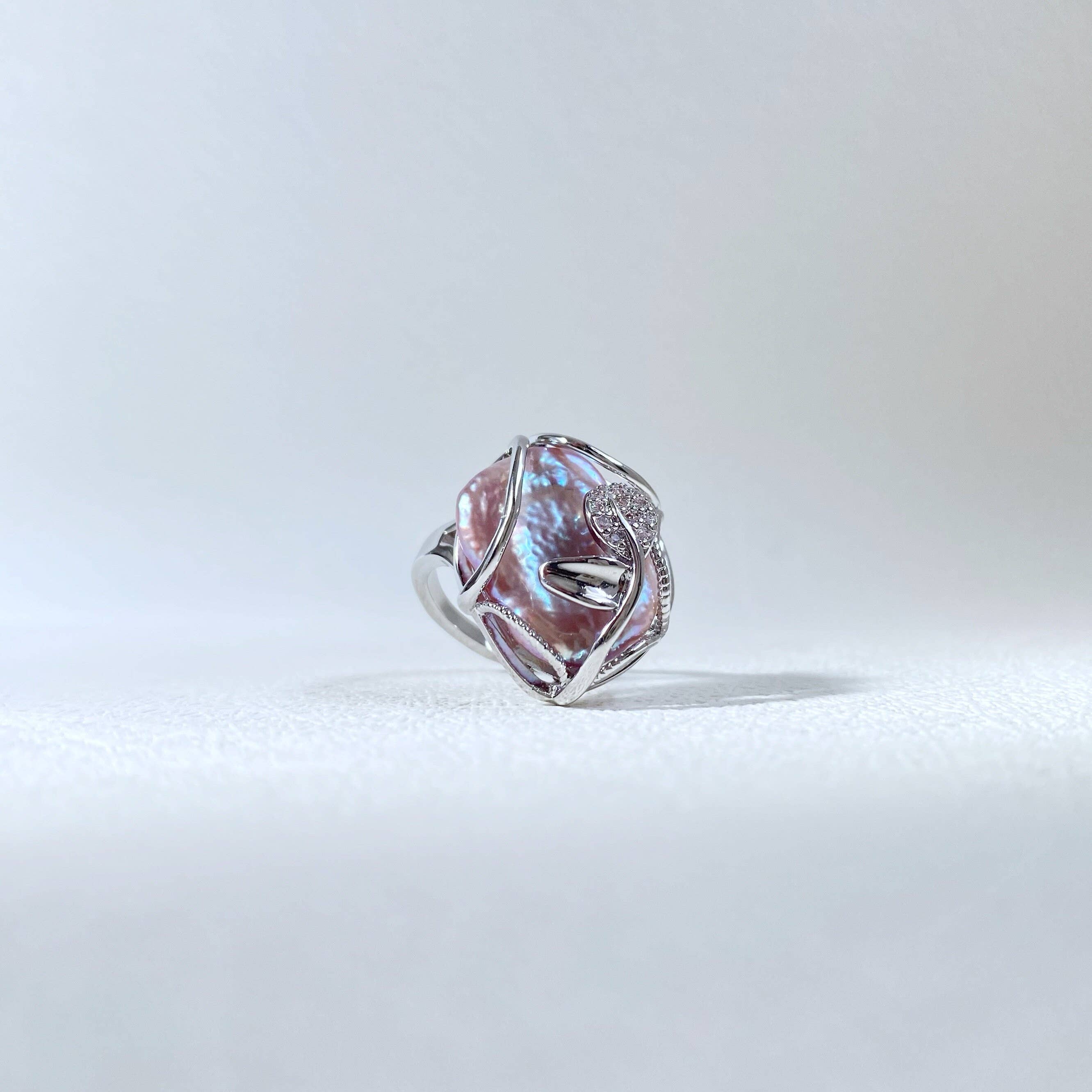 iBijoux - Venta al por mayor Anillos grandes/de cóctel - Anillo grande de perla barroca, anillo grueso (1S05RG)2