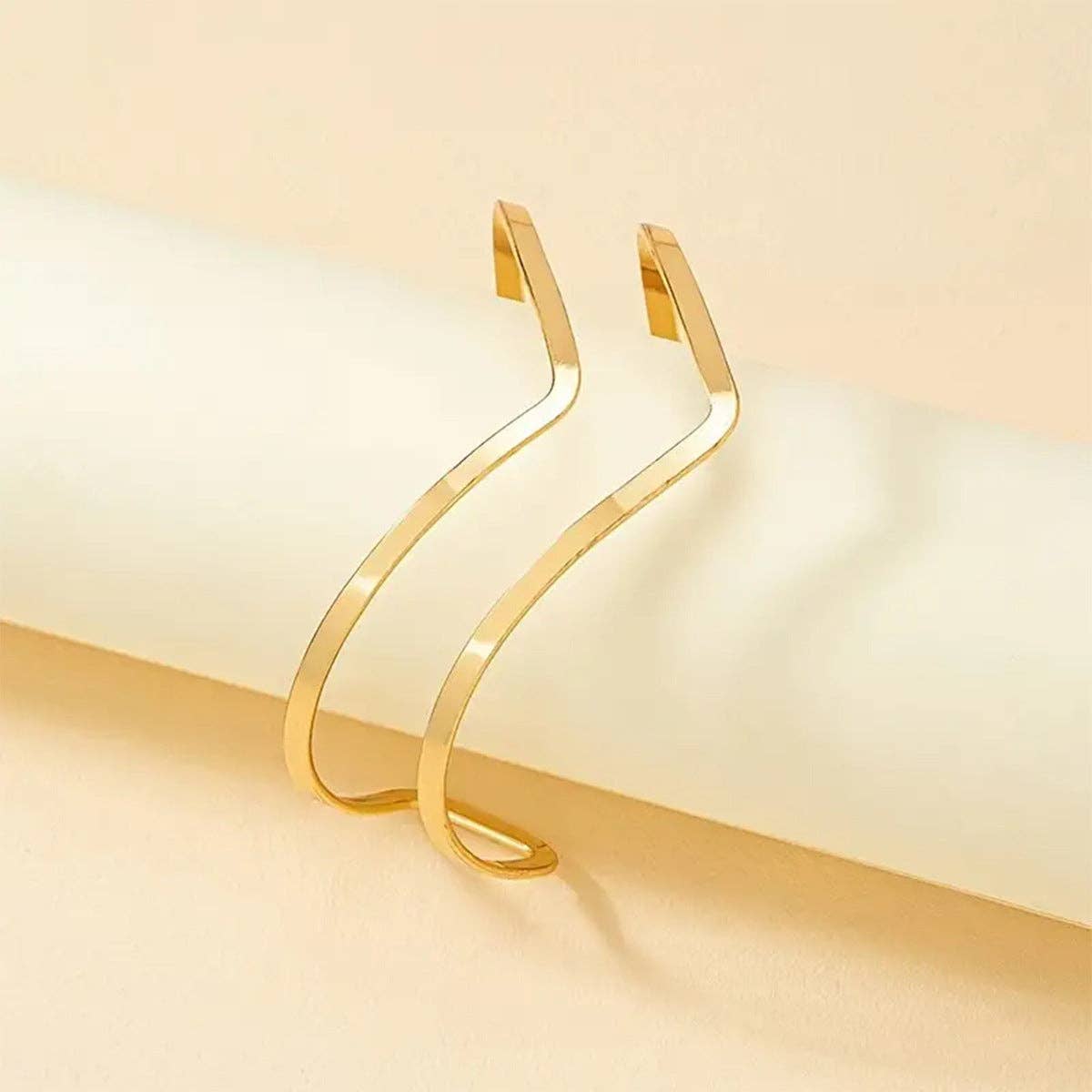 Dipped Shop - Wholesale Cuff Bracelet - V-Shape Simple Open Arm Cuff DPJAC93