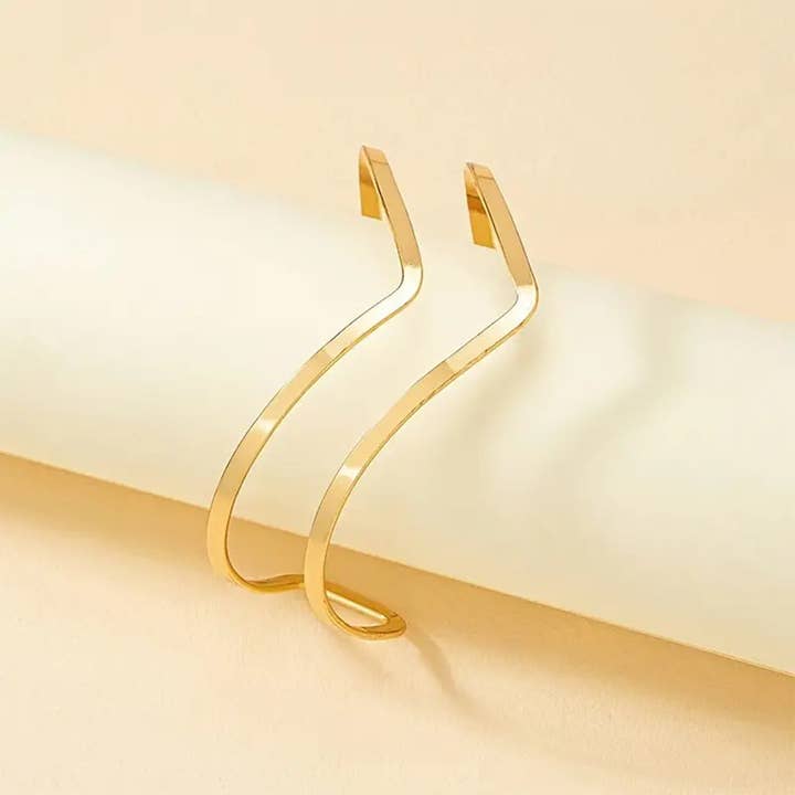 Dipped Shop - Wholesale Cuff Bracelet - V-Shape Simple Open Arm Cuff DPJAC93