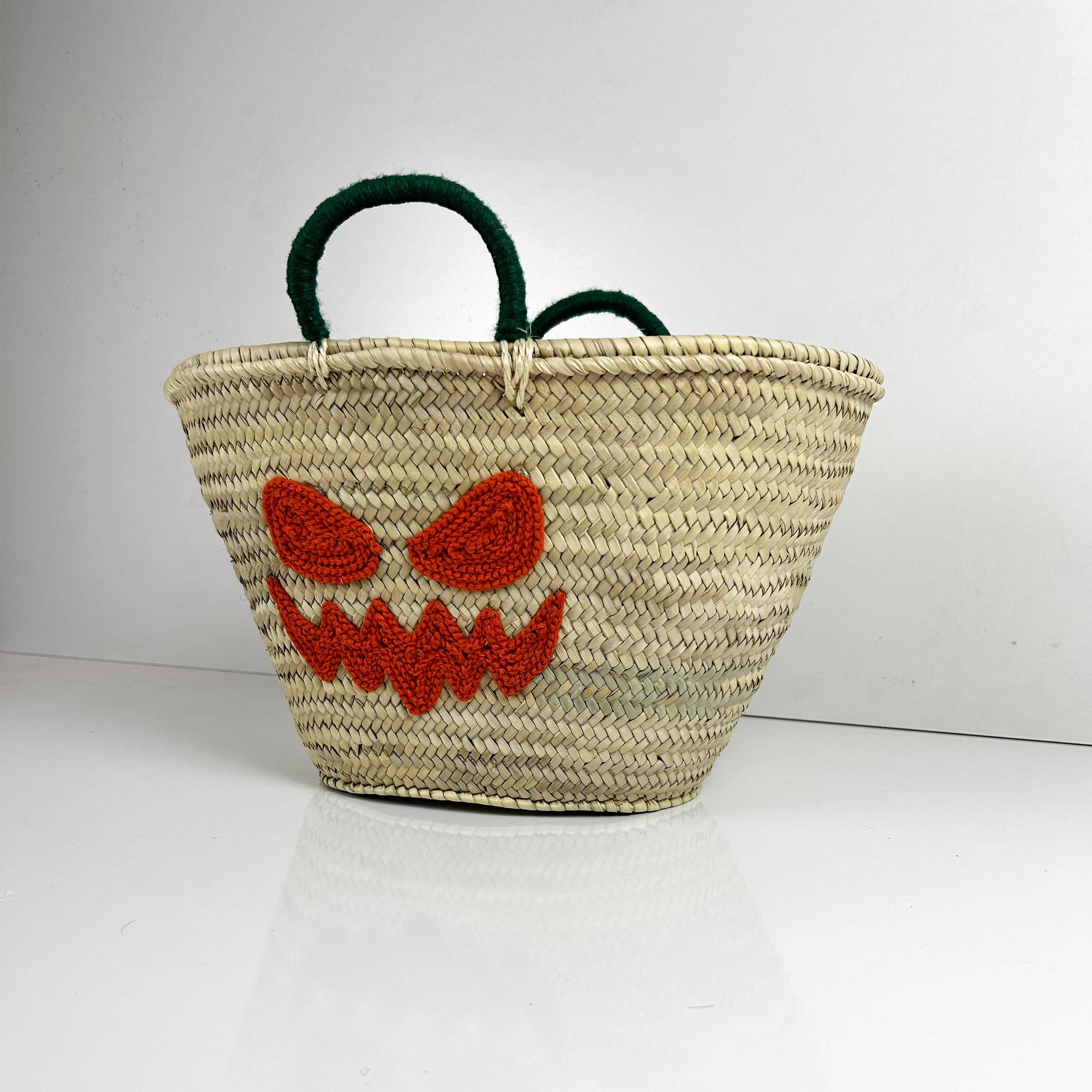 ProHandmadeDesign - Vente Sac de plage - Halloween : sac en paille personnalisé pour une astuce ou une friandise6