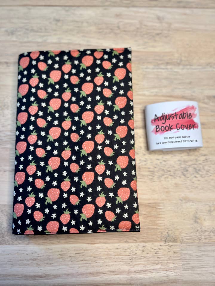 Couvre-livres réglables en forme de fraise pour la vente par Myrias Creations LLC