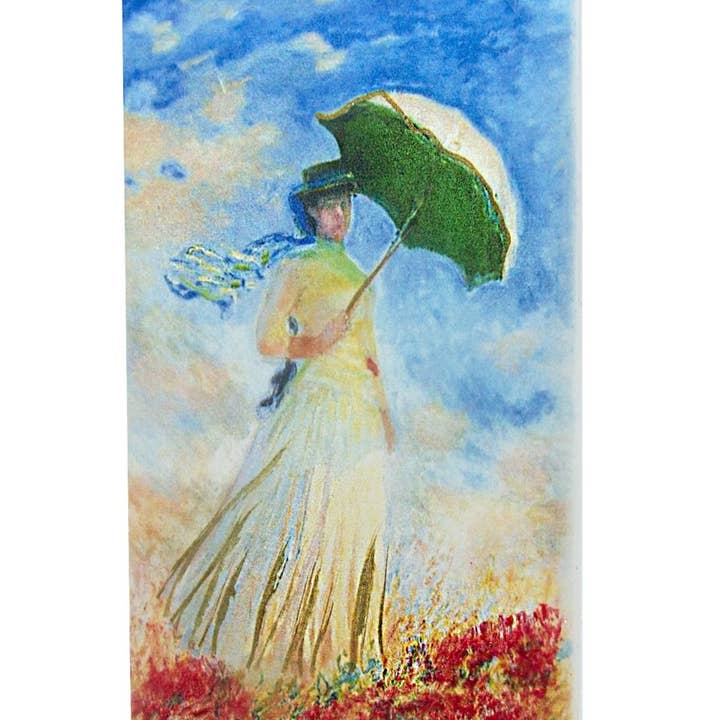 Flatyz Candles - Wholesale Pillar Candle - Flat Handmade Candle-Claude Monet Woman with a Parasol0