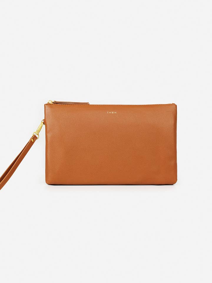 The Changing Clutch with Diaper Mat - Matte Faux Leather for wholesale by Fawn Design