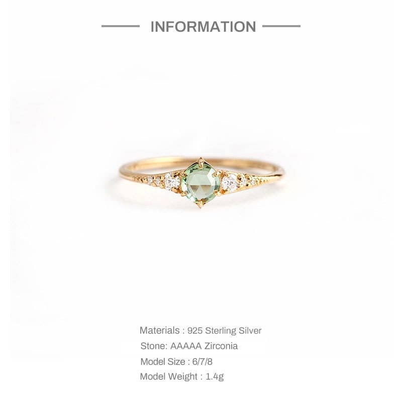 Gioiellin - S925 Silver Jewelry – wholesale Multi-stone ring – 925 Sterling Silver Imitation Opal Square Zircon Ring2