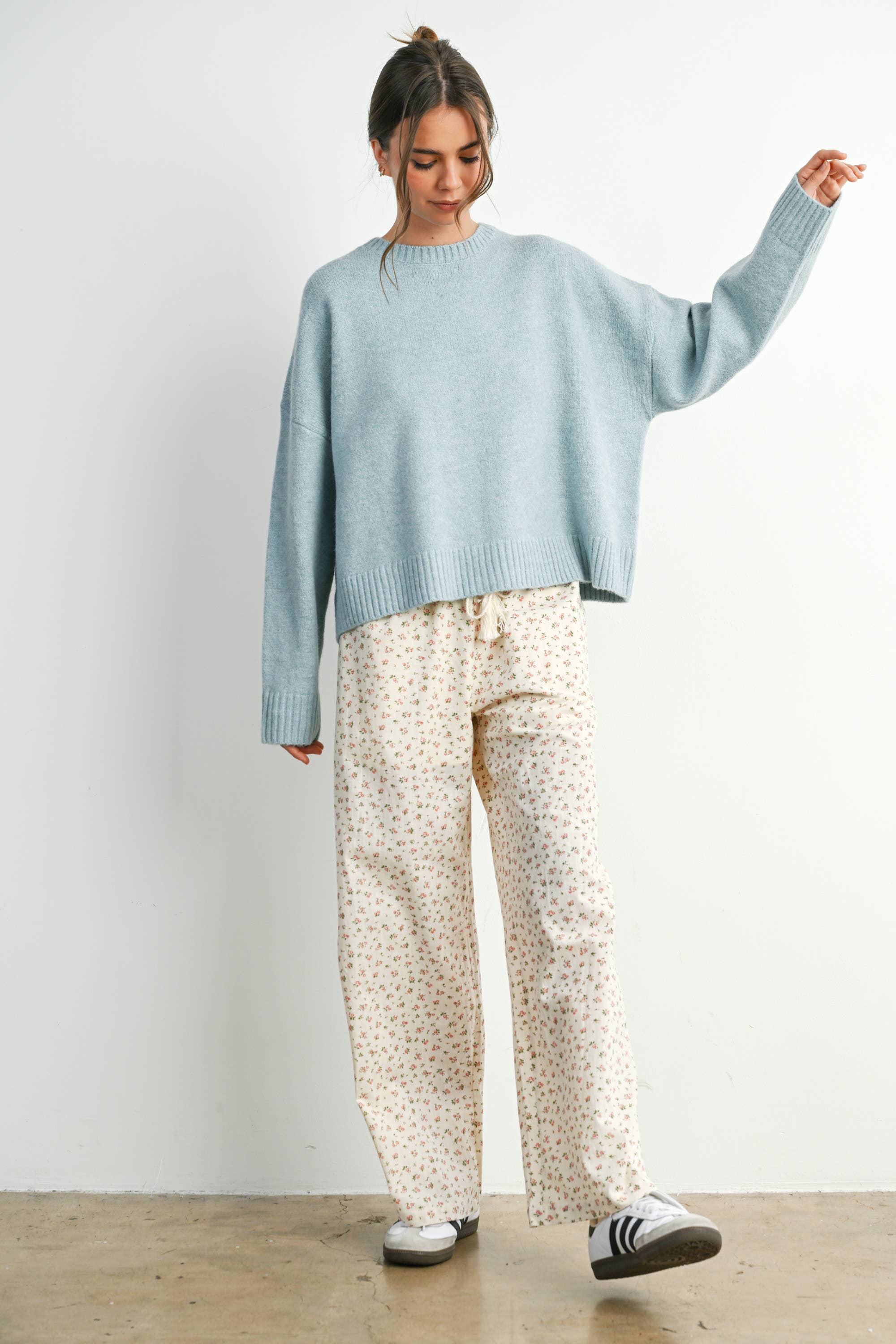 BUTTERMELON - Wholesale Knit Sweater - Women's - Tie-back Sweater - BMW781549