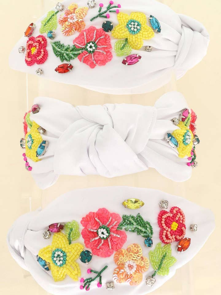 BANDEAU NŒUD PERLÉ JARDIN FLORAL 14201 pour la vente par anbfashion