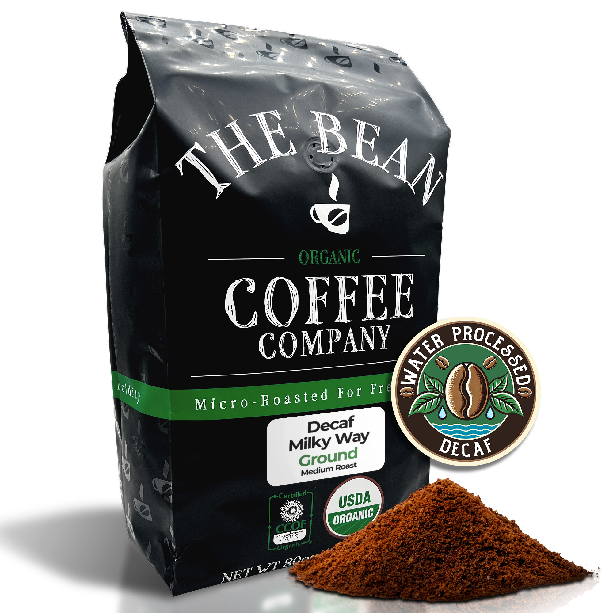 The Bean Coffee Company - Wholesale Ground Coffee - DECAF Organic Milky Way Flavored Coffee10