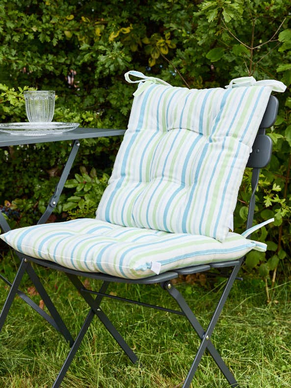 Set of 2 Tenby Striped Seat Pads for wholesale by Dibor