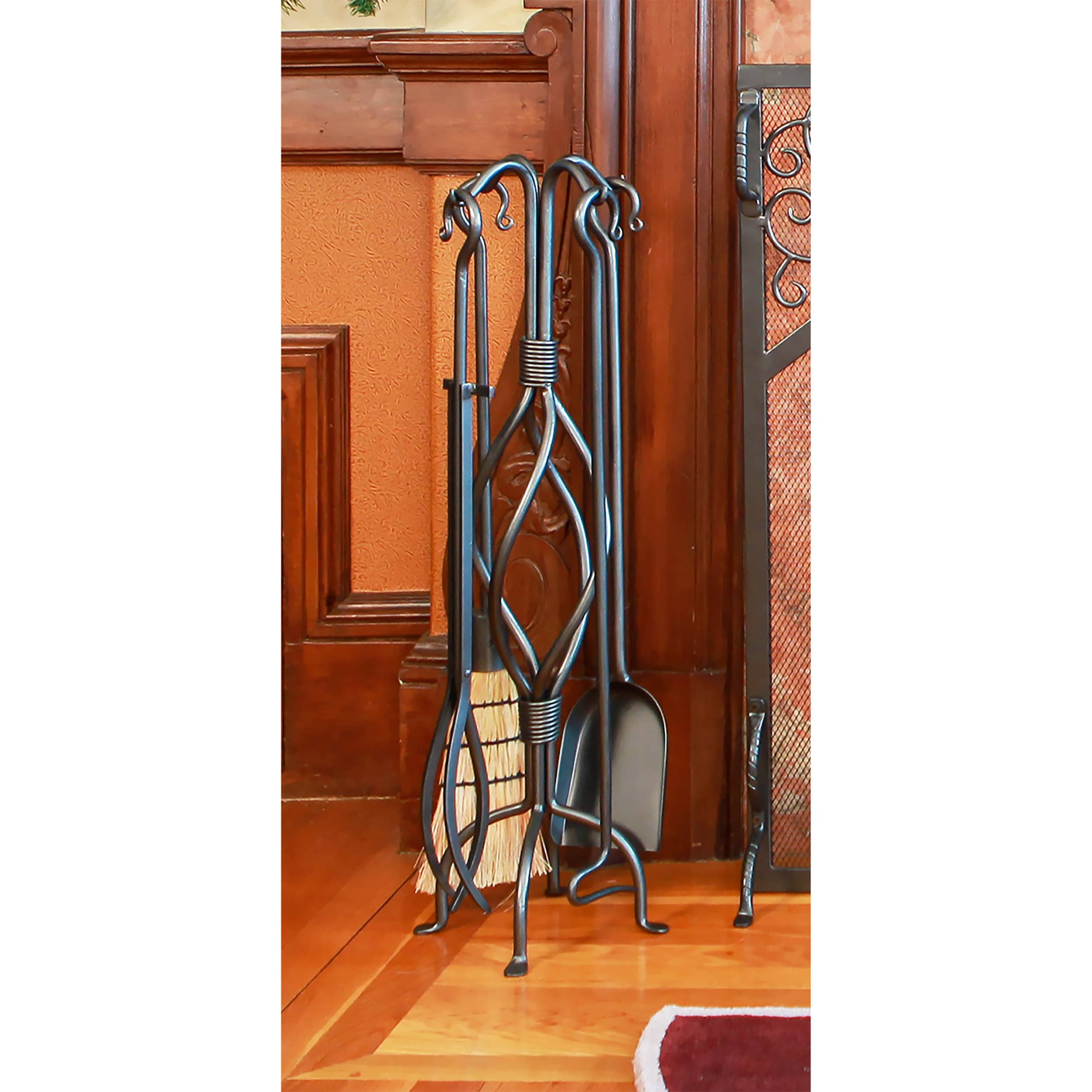 ACHLA Designs - Wholesale Fireplace Screen - Helix Fireplace Tool Set2