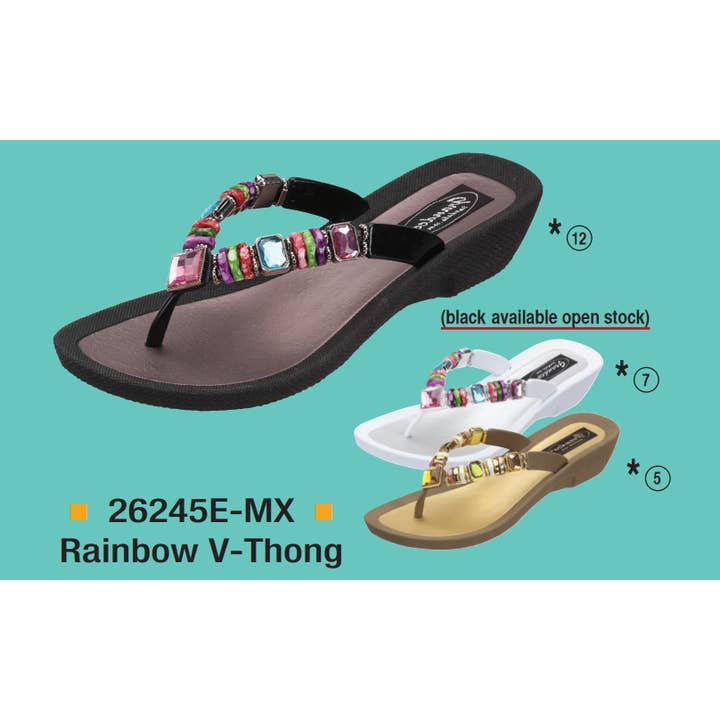 Tanga Rainbow, 6-11, mezcla para venta al por mayor de Grandco Sandals