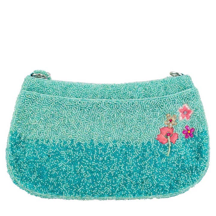 Mary Frances Accessories - Wholesale Crossbody Bag - Women's - Flirty Flamingos Beaded Pink Flamingos Crossbody Handbag