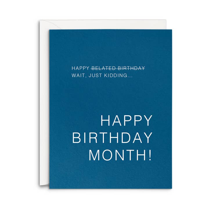 Happy Birthmonth Greeting Card for wholesale by Smitten on Paper