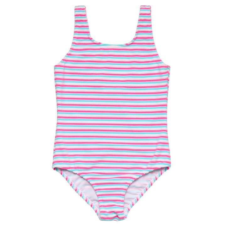 Bañador de Rayas Sorbet para Adolescentes para venta al por mayor de Snapper Rock Swimwear UPF50+