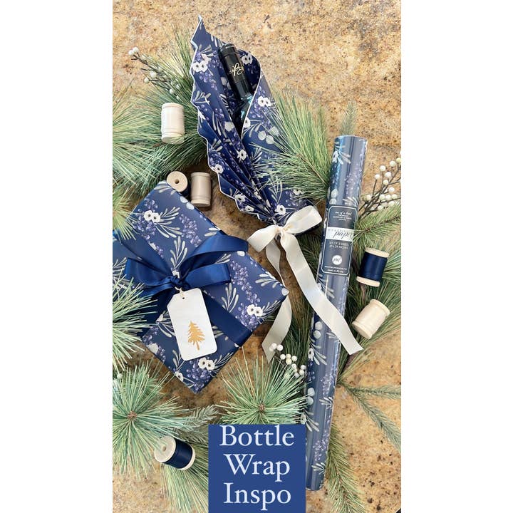 Phillips Designs - Wholesale Wrapping Paper Roll - Navy Berries Art Paper3