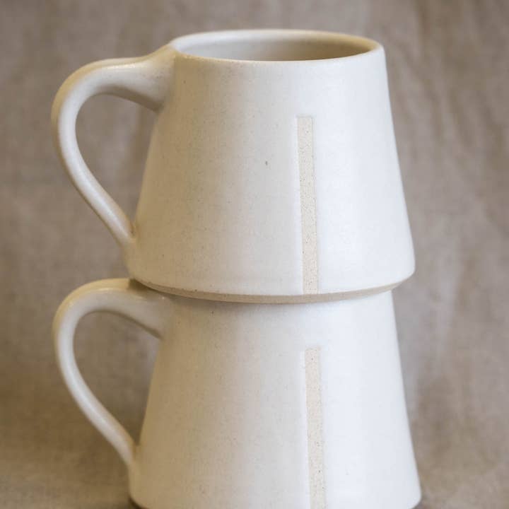Handmade Ceramic Mug in Satin White for wholesale by ZZIEE Ceramics
