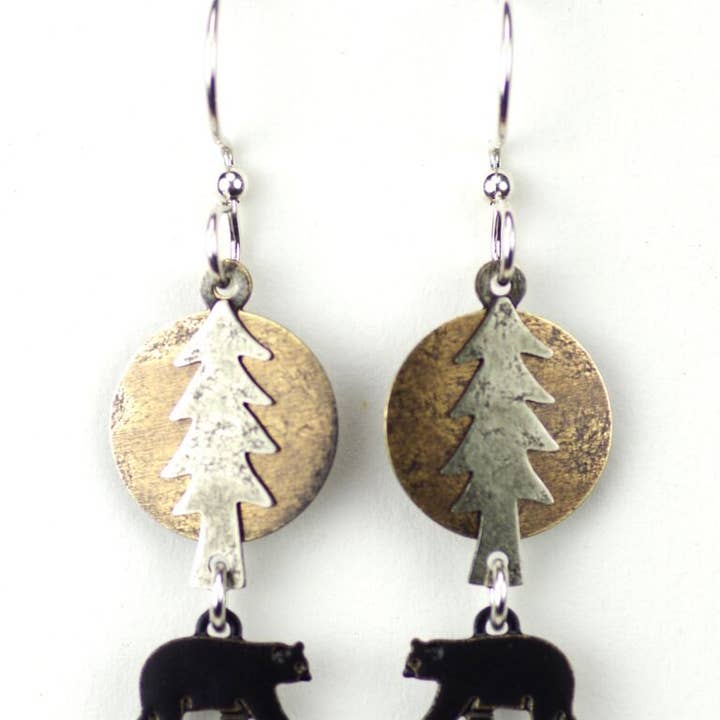 Disco de árvore com urso preto por atacado de Beautiful Medusa