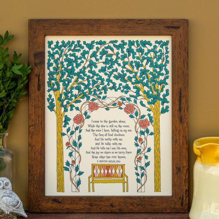 In the Garden Gospel Song Art Print - Cream for wholesale by Little Things Studio