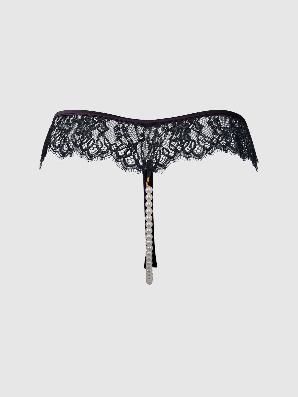 House of Desire - Wholesale Underwear - Women's - JOCELYN LACE & PEARL CROTCHLESS THONG11