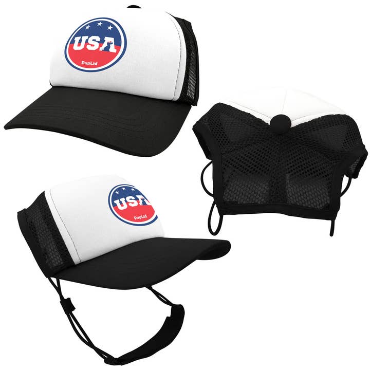 PupLid – wholesale Hatt - Hund – USA Stars Design l Truckerhatt för hundar29