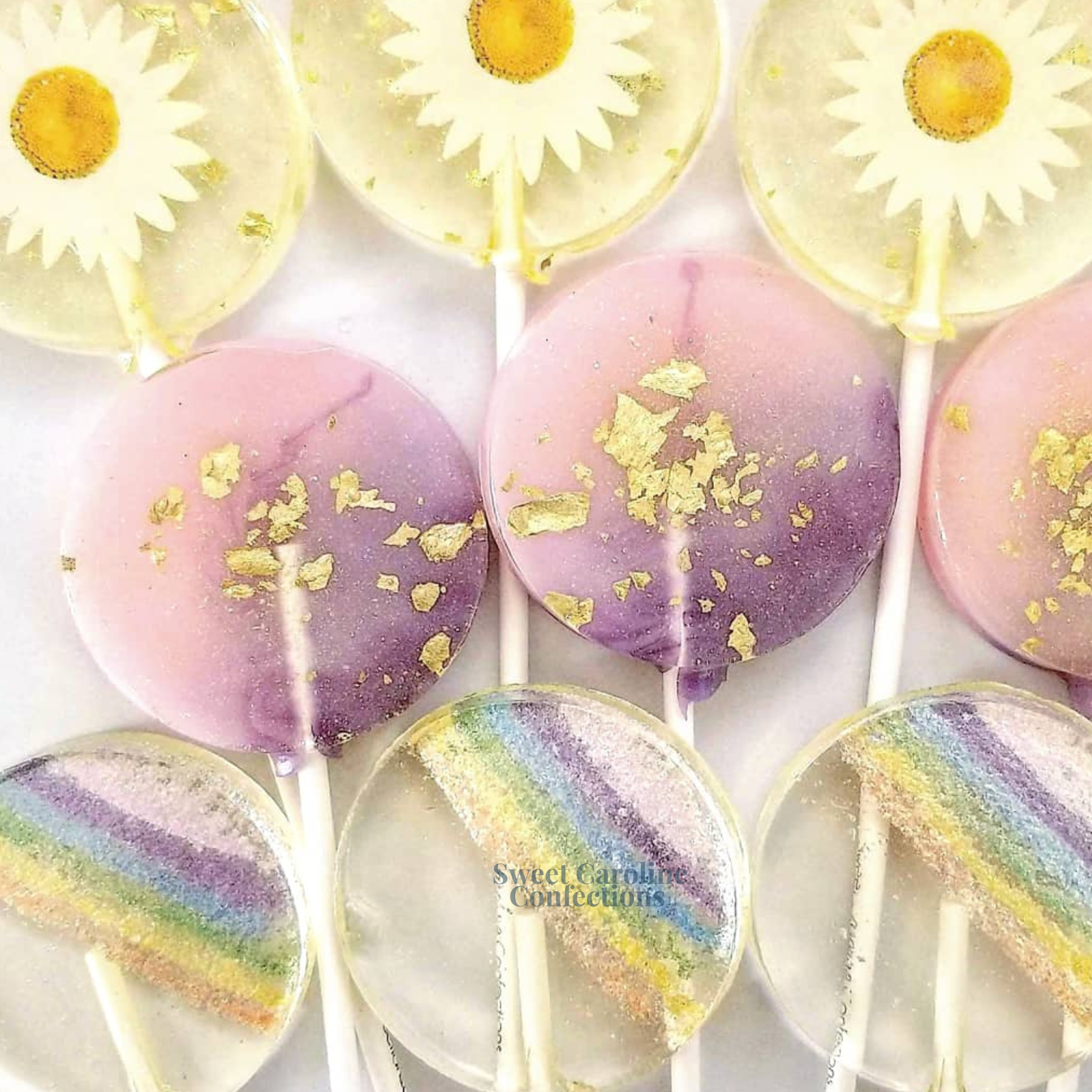 Sweet Caroline Confections - Wholesale Lollipop - Purple & Pink Lollipops, Passion Fruit, 10/Case - VEGAN2