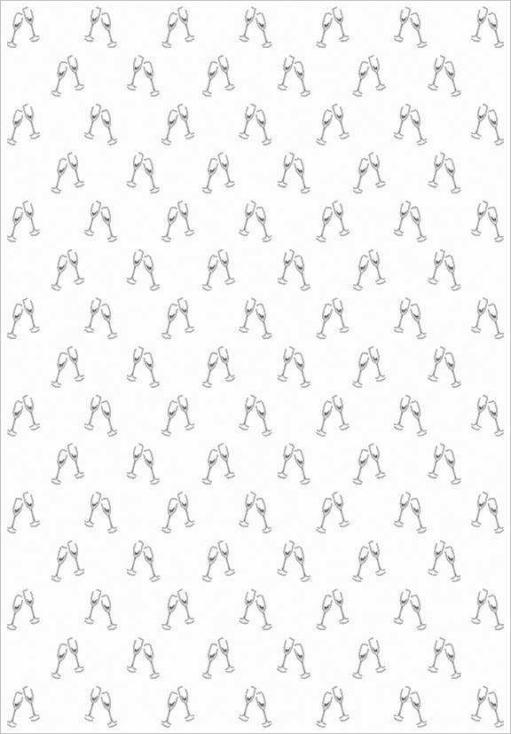 URSUS® / Buntpapierfabrik Ludwig Bähr GmbH & Co. KG - Wholesale Flat Wrap - Silhouette cardboard “champagne glasses, white”, 23 x 33 cm1