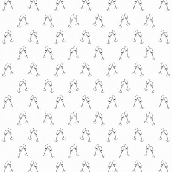 URSUS® / Buntpapierfabrik Ludwig Bähr GmbH & Co. KG - Wholesale Flat Wrap - Silhouette cardboard “champagne glasses, white”, 23 x 33 cm1