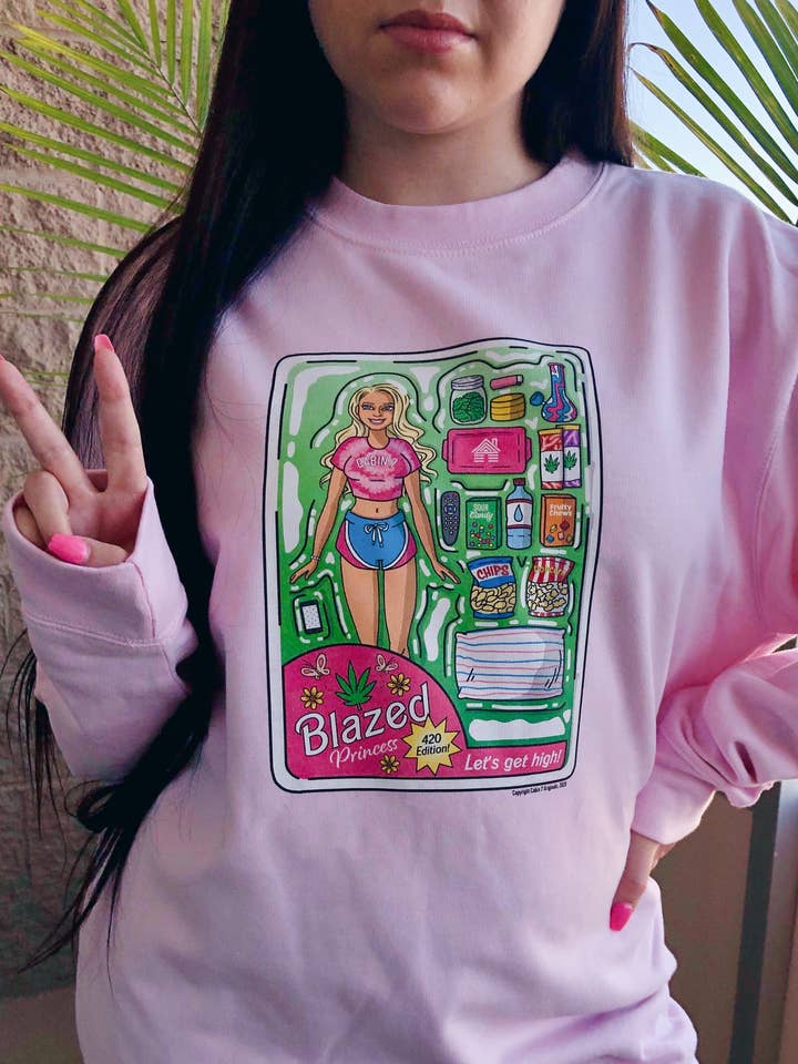 Cabin 7 Originals - Vente Sweat-shirt à imprimés – femme - Sweat ras du cou Blazed Princess