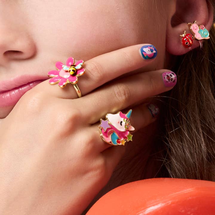 Girl Nation - Wholesale Cocktail/Statement Ring - Petal Party Adjustable Ring with Gift Box