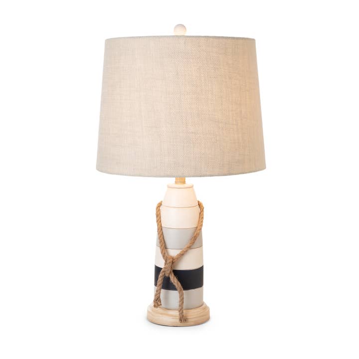 Tri color Buoy Poly Coastal Table Lamps, 3-Way Switch (Set Of 2) for wholesale on Faire