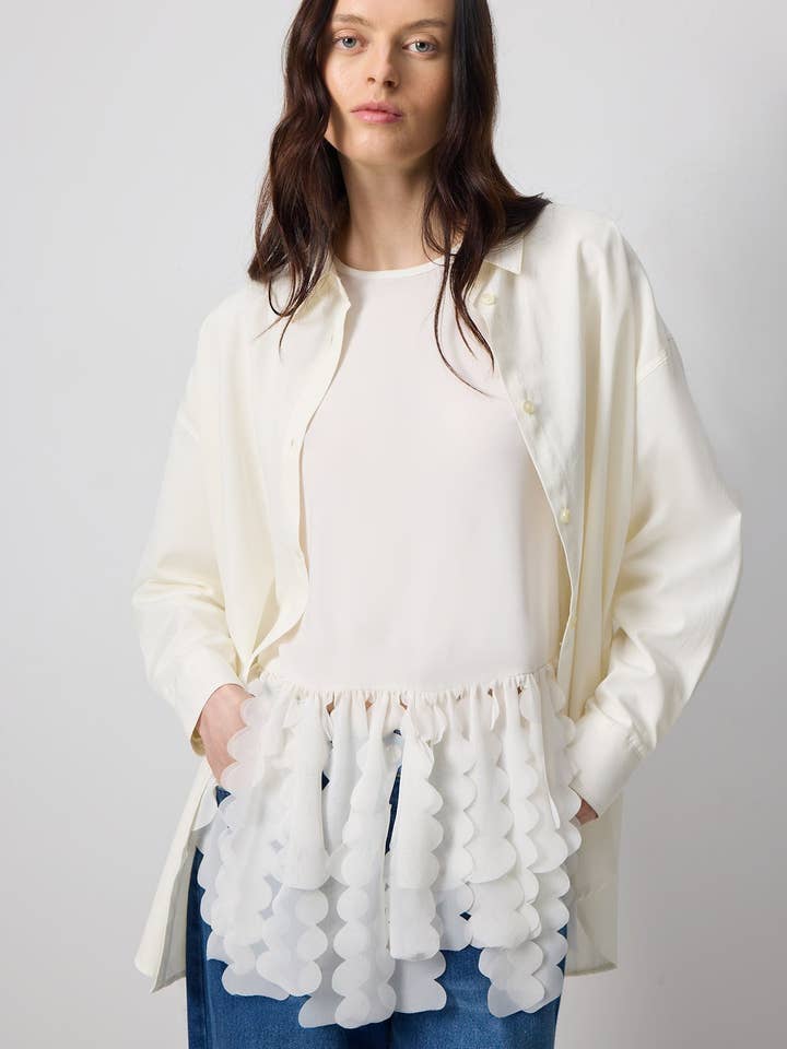 CHIFFON TOSSEL DETAILED TUNIC for wholesale by Touché Privé