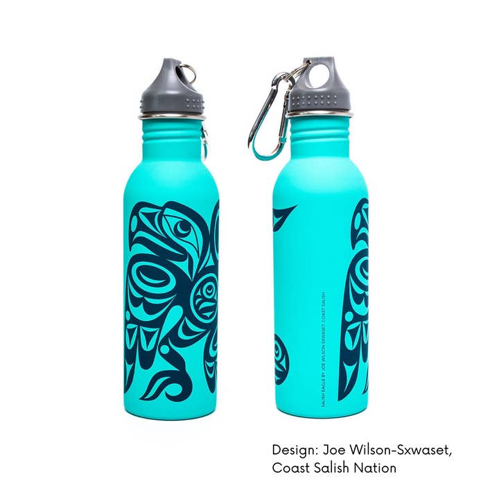 Water Bottle w/ Contemporary Indigenous Design (25 oz) for wholesale by Made By Humans Designs