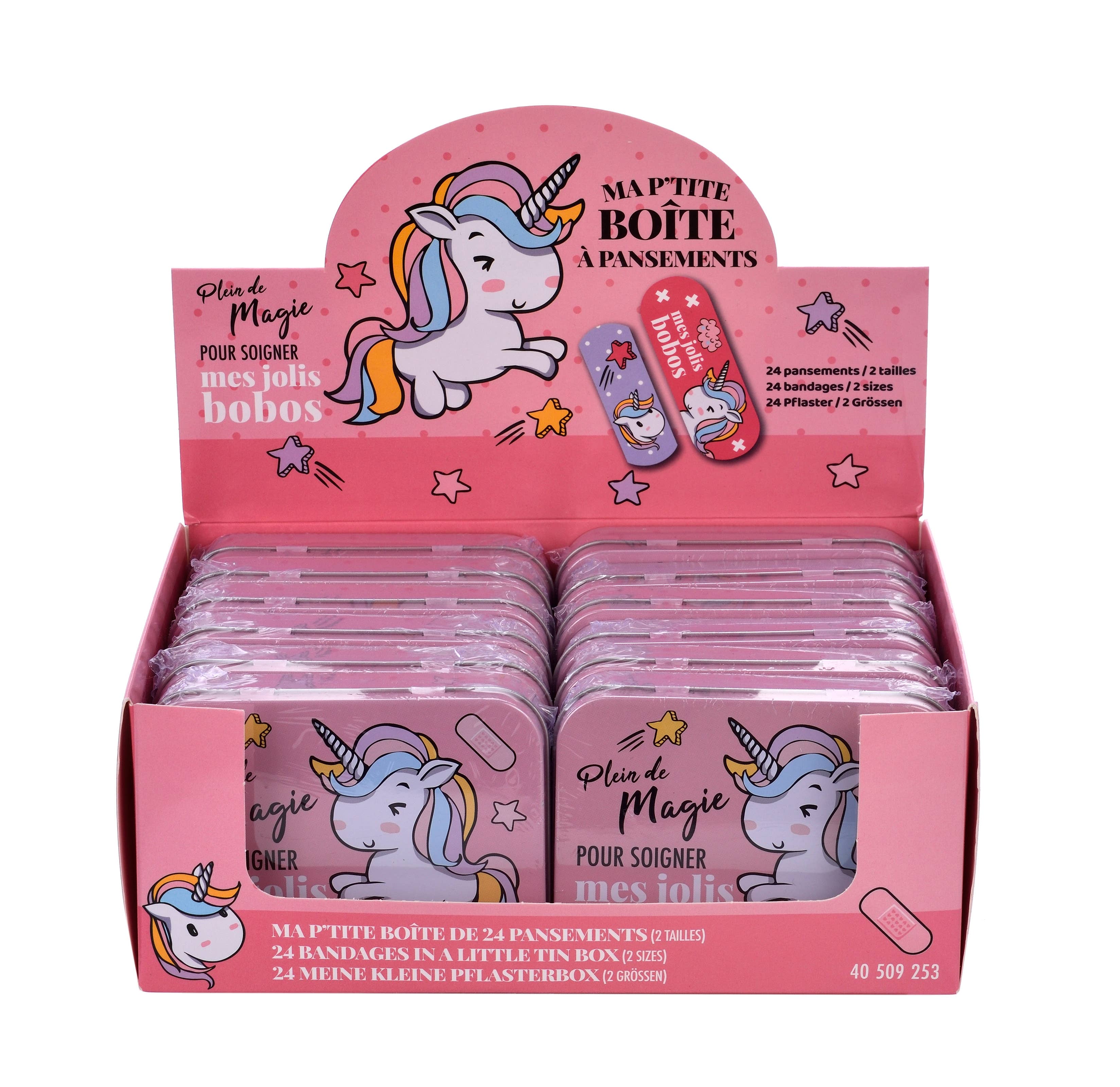 Takecare - Wholesale Bandaids/Bandages - Metal box of 24 unicorn bandages2