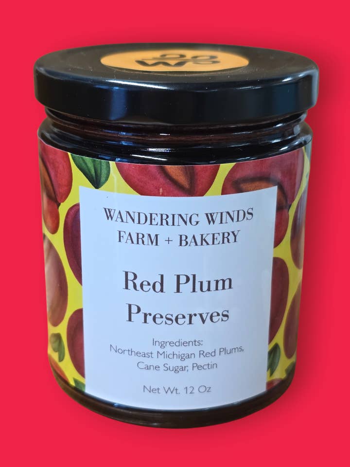 Red Plum Preserves for wholesale by Wandering Winds Farm + Bakery