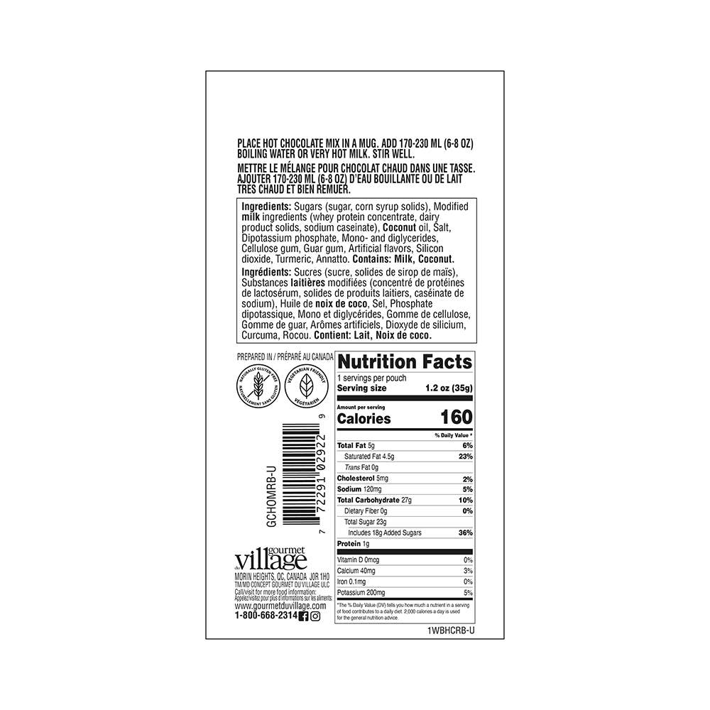 Gourmet Du Village - Vente Préparations/kits pour chocolat chaud - Mini ours polaire Hot Choc Wh2