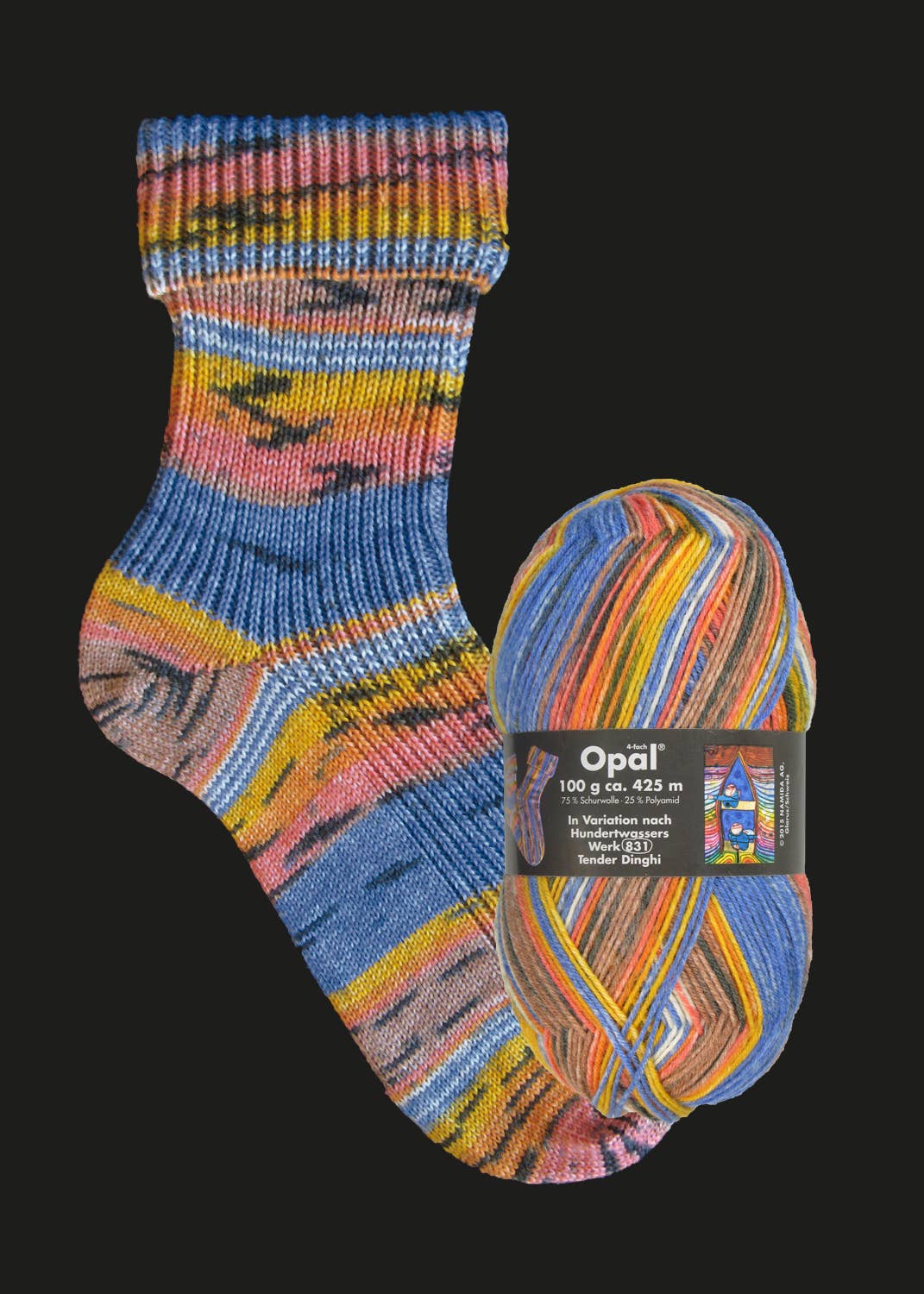 SCHULANA - Wholesale Yarn - OPAL sock yarn after Hundertwasser 4-ply12