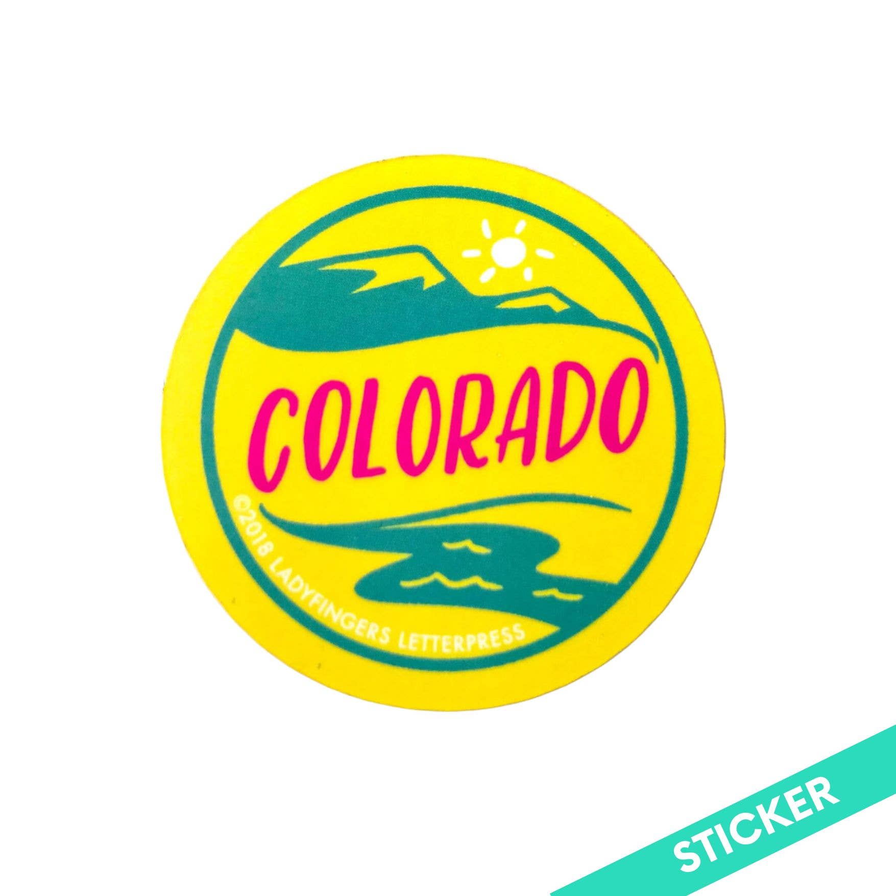 Ladyfingers Letterpress - Wholesale Sticker - Colorado Emblem Sticker
