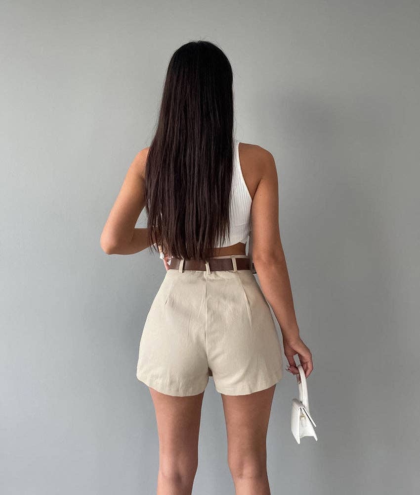 Sweetkama - Wholesale Skort - Women's - Solid Color High Waist Ladies Short KQ70264