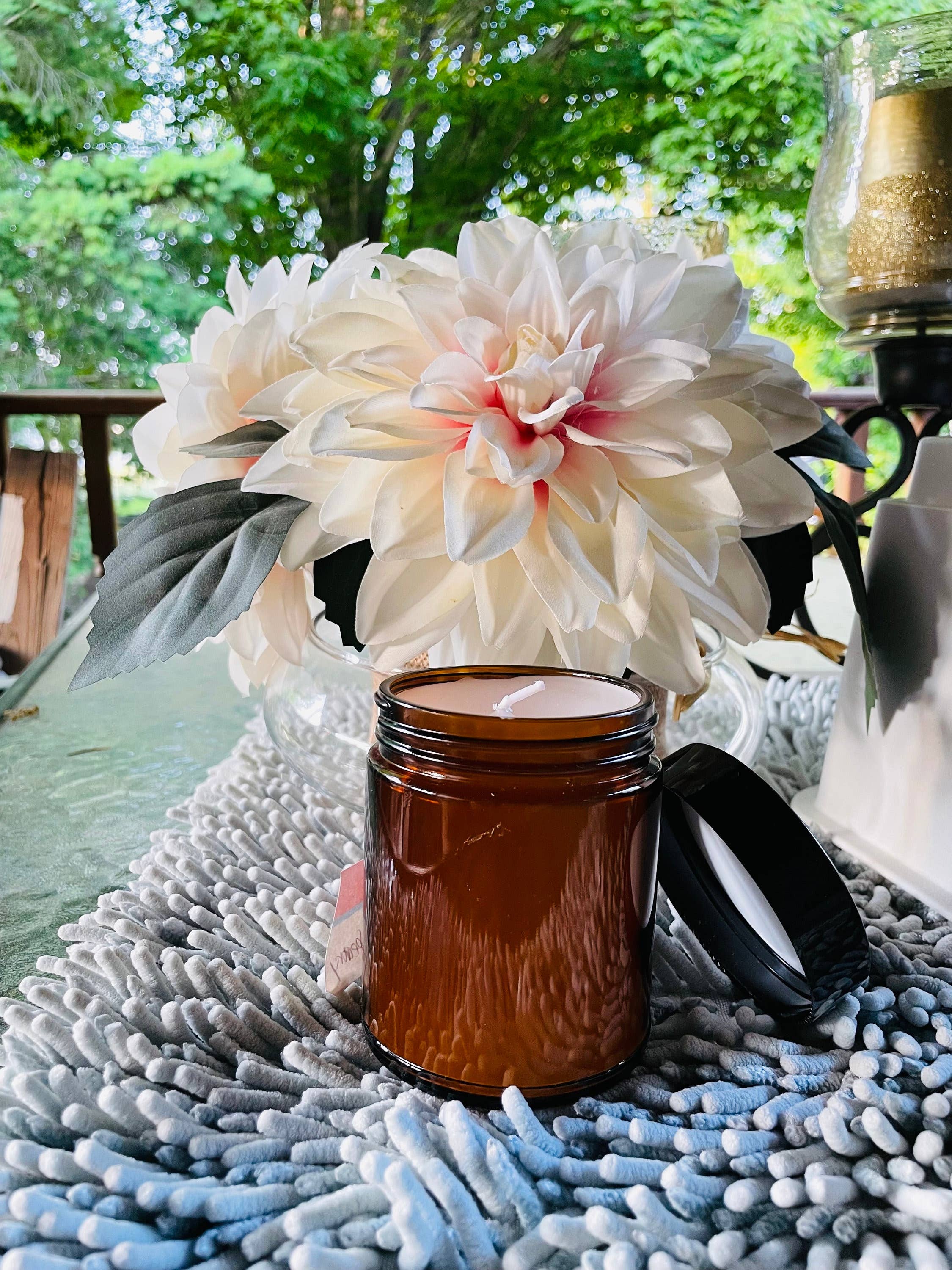 LuvinbyJessica.etsy.com - Wholesale Jar/Filled Candle - Personalized Candles Scented Candle Amber Glass Jars8