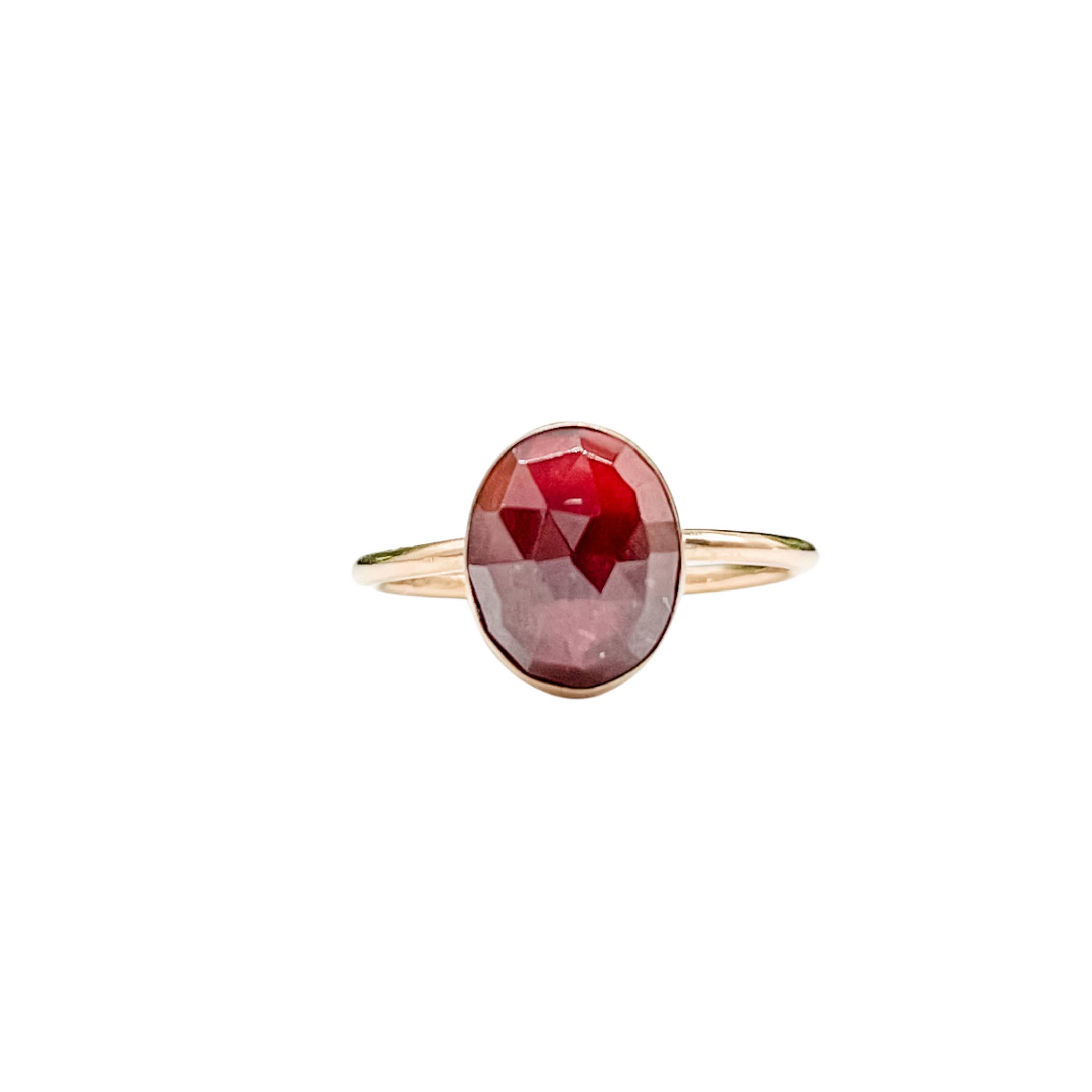 Simply Chic Jewelry - Wholesale Single Stone/Solitaire Ring - Garnet Oval Ring