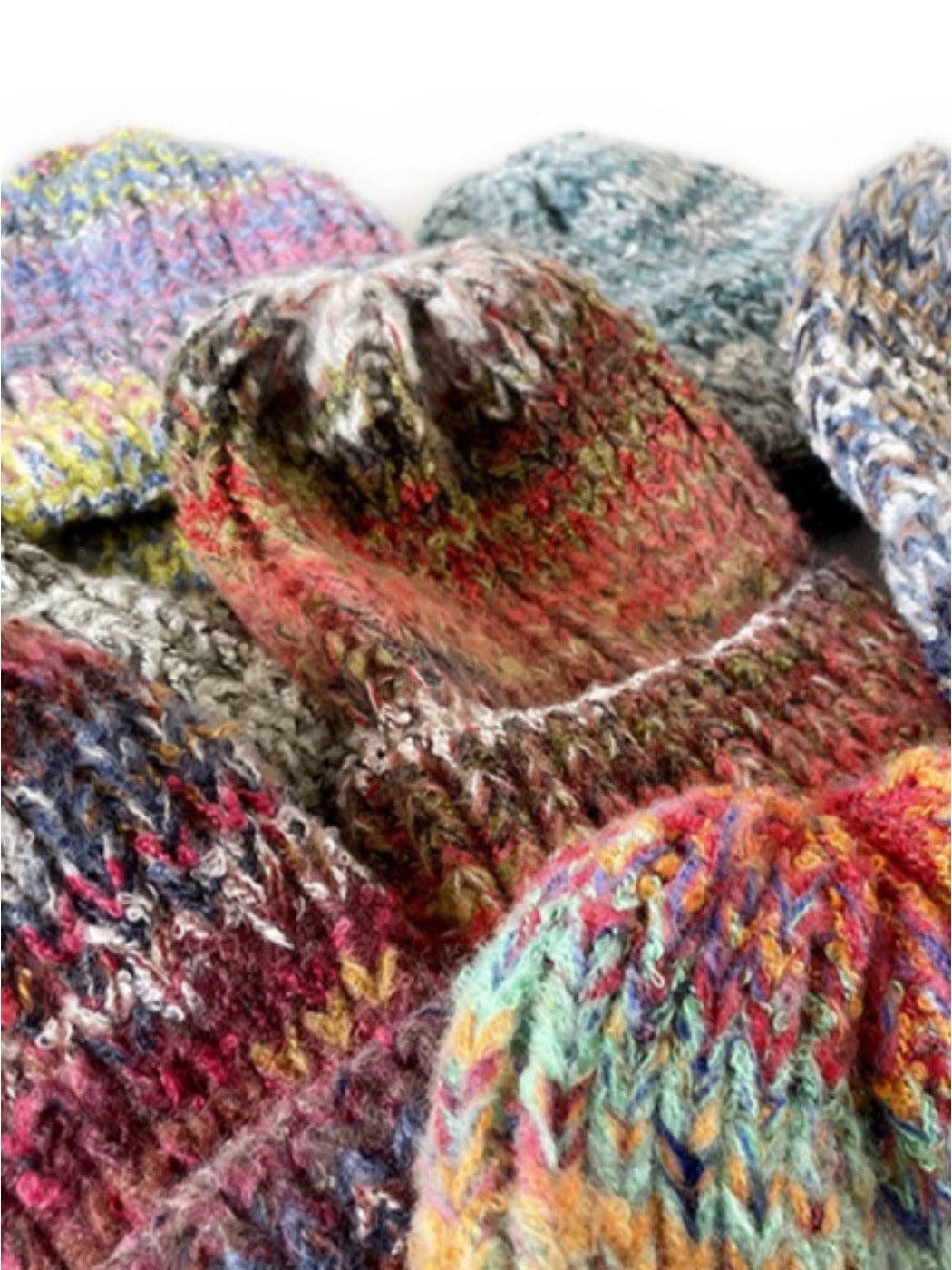 Funkyrel® Atzbranding Limited - Vendita all'ingrosso Berretto - Donna - Haila - Berretto Caldo a Maglia Vintage con Gradiente11