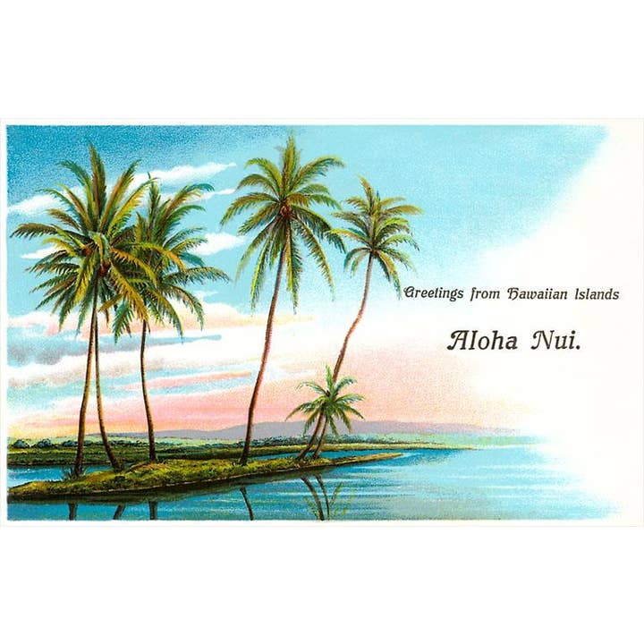 Found Image Press - Wholesale Stationery/Notecard Set - Greeting Card HI-03 Greetings from the Hawaiian Islands, Alo