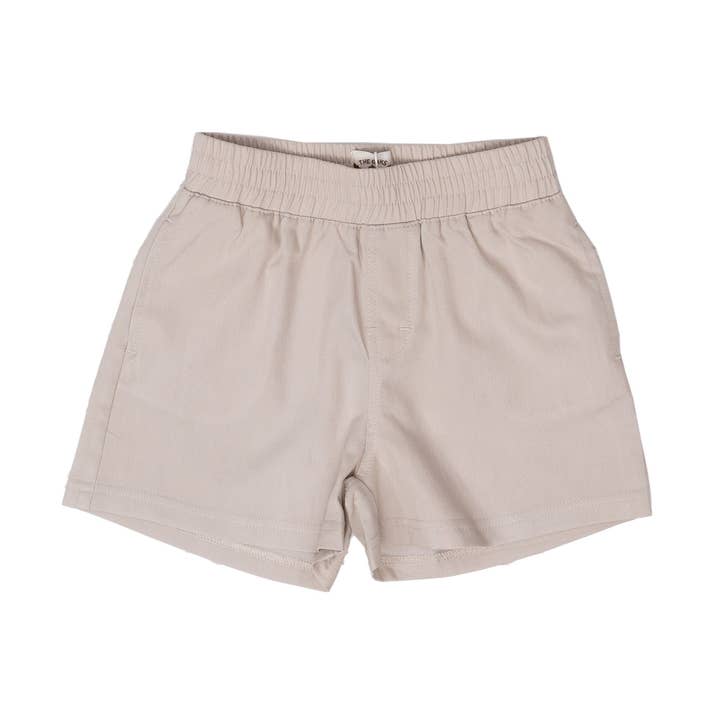 Short Smith en twill beige pour la vente par The Oaks Apparel Company