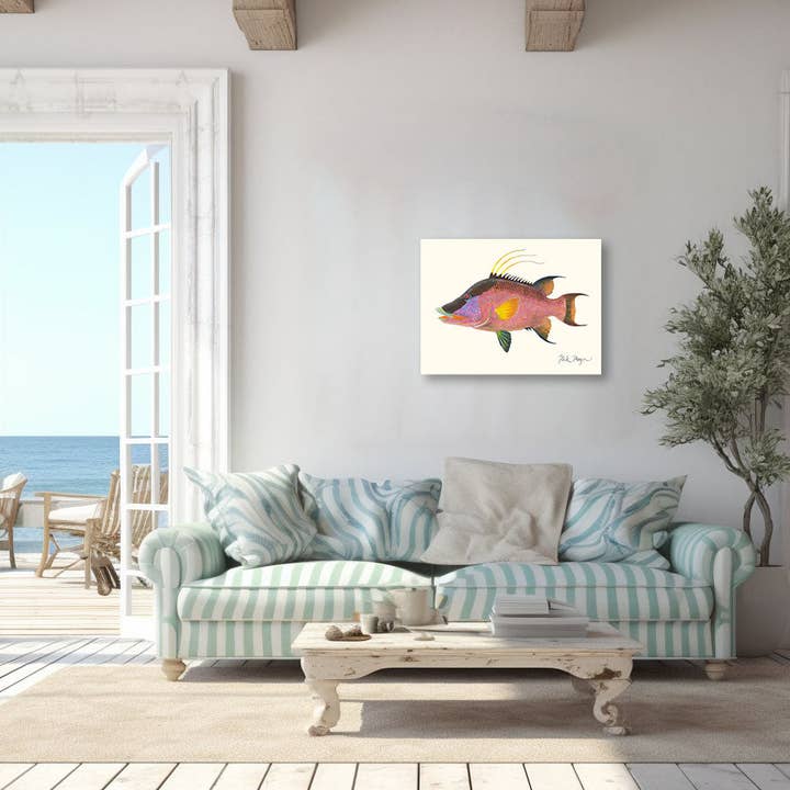 NYHED! Hogfish lærredstryk for engroshandel hos Nick Mayer Art
