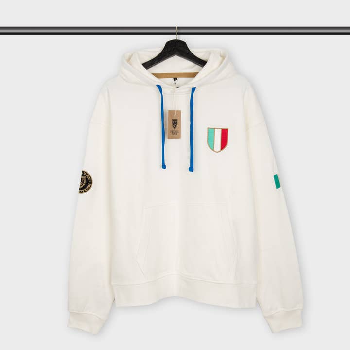 Moletom com capuz branco Italy por atacado de Football Town