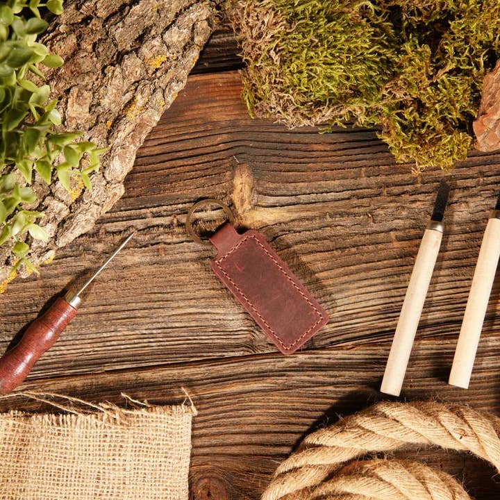 American Leather Goods - Wholesale Keychain - Unisex - Leather Keychain, Geniune Leather Keychain