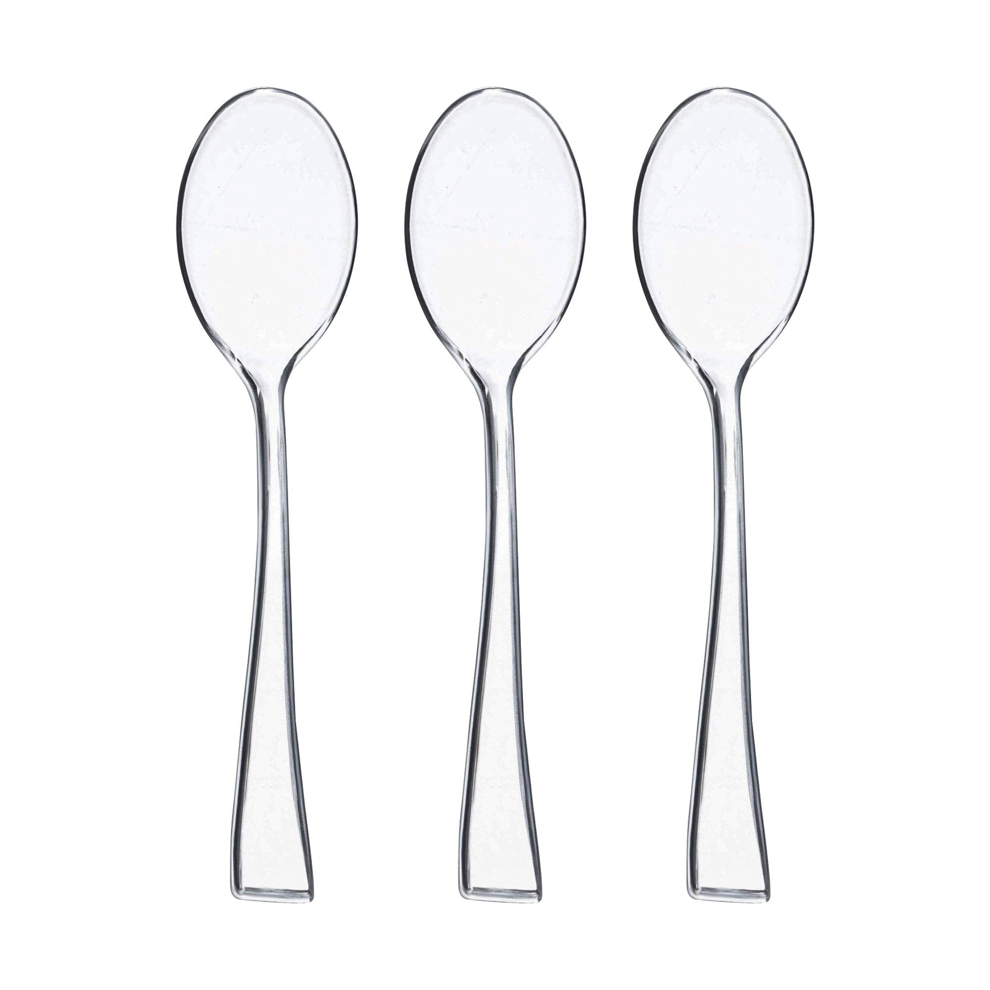 Smarty had a Party - Wholesale Disposable Tableware Pack - Clear Mini Plastic Disposable Tasting Spoons - 24 pcs1
