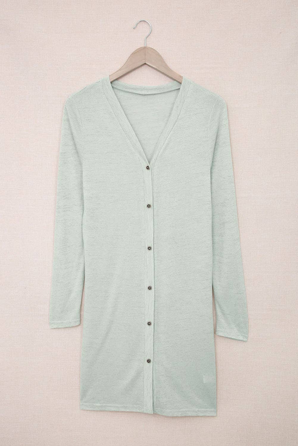 FULL TIME PURCHASE - Wholesale Cardigan - Women's - Solid Color Open-Front Buttons Cardigan8