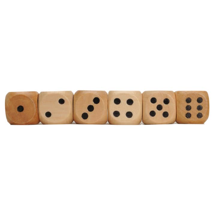 Wood Expressions - Venta al por mayor Dado - Dados de madera - Set de 6