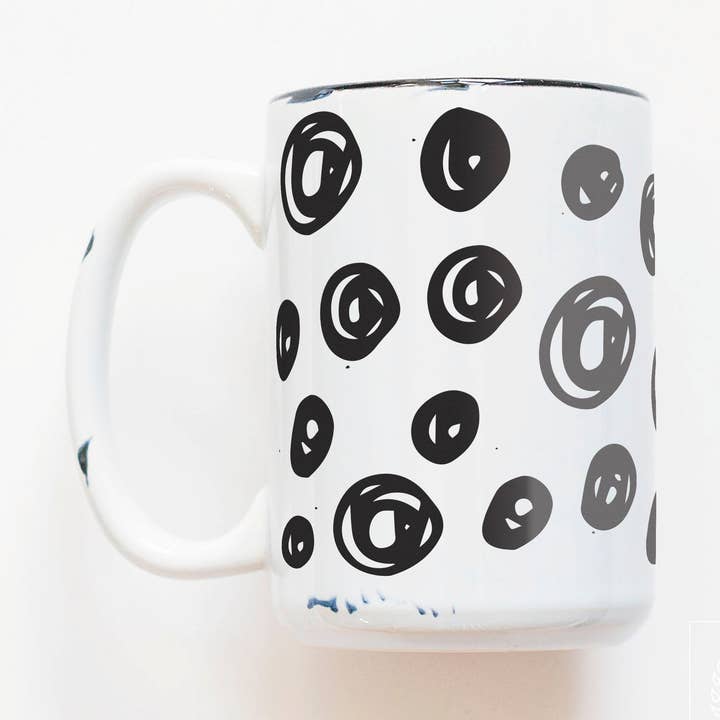 grote stippen | keramische mok voor wholesale door Prairie Chick Prints