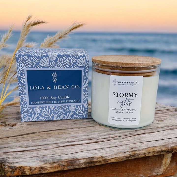 3 wick soy candle | 16 oz | Coastal Collection for wholesale by Lola & Bean Co.